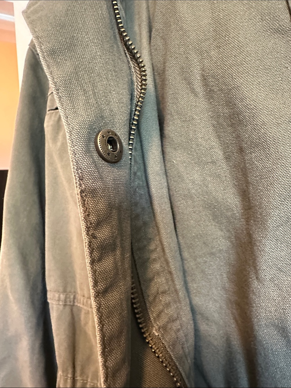 Universal Thread Olive Utility Field Jacket with Hood - Picture 2 of 4